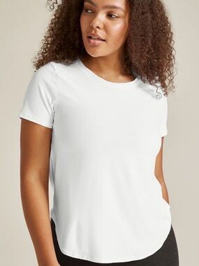Beyond Yoga Featherweight On The Down Low Tee White Size M
